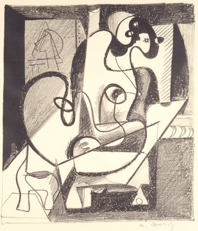 Malarz i model (The Creation Chamber) autorstwa Arshile Gorky