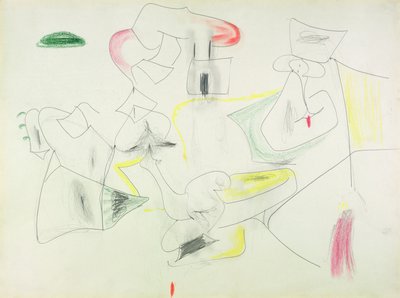 Bez tytułu (kredka i ołówek na papierze) autorstwa Arshile Gorky