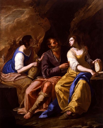 Włoski:  Lot e le sue figlie Lot i jego córki autorstwa Artemisia Gentileschi