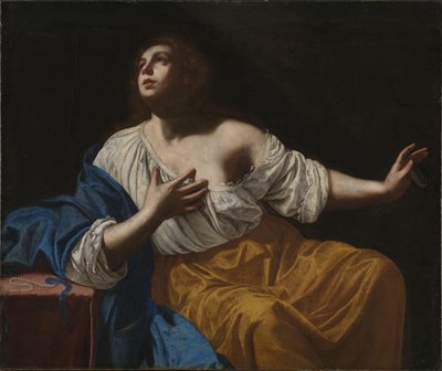 Maria Magdalena Pokutująca, ok. 1640 r. (olej na płótnie) autorstwa Artemisia Gentileschi