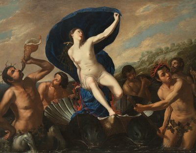 Triumf Galatei (olej na płótnie) autorstwa Artemisia and associate Gentileschi