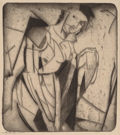 Rysunek w szkle autorstwa Arthur B. Davies