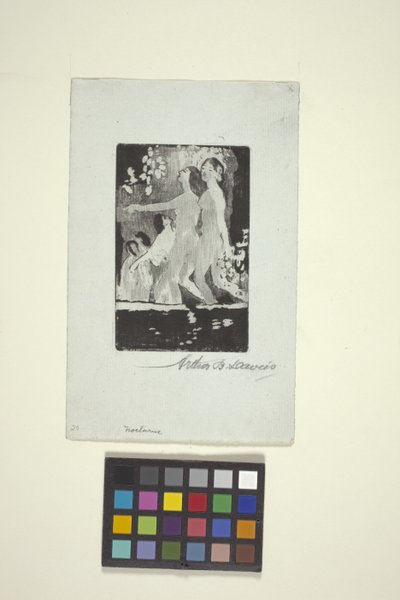 Nokturn (akwaforta) autorstwa Arthur Bowen Davies