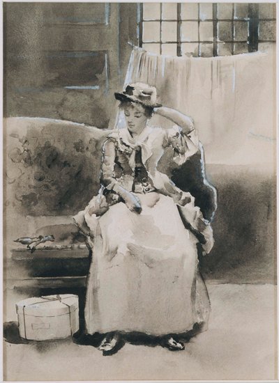 Bez tytułu (siedząca kobieta) autorstwa Arthur Bowen Davies