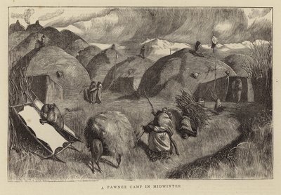 Obóz Pawnee w środku zimy autorstwa Arthur Boyd Houghton
