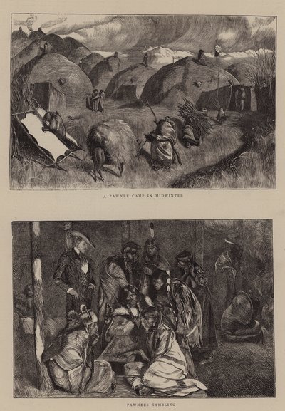 Obóz Pawnee w środku zimy autorstwa Arthur Boyd Houghton