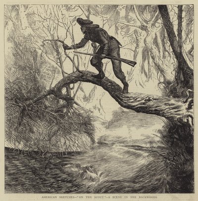 Szkice amerykańskie, Na harcerza, Scena w głębi lasu autorstwa Arthur Boyd Houghton