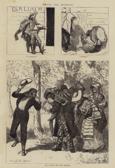 Wśród mormonów autorstwa Arthur Boyd Houghton
