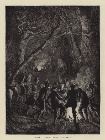 Polowanie na bawoły, Jamboree autorstwa Arthur Boyd Houghton