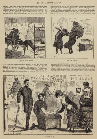 Graficzna Ameryka, Boston autorstwa Arthur Boyd Houghton