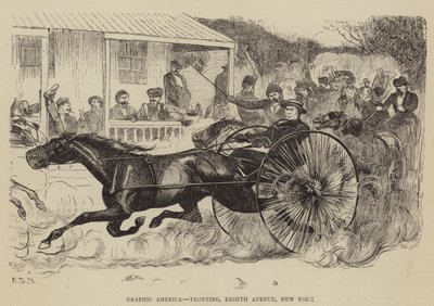 Graficzna Ameryka, Kłus, Ósma Aleja, Nowy Jork autorstwa Arthur Boyd Houghton