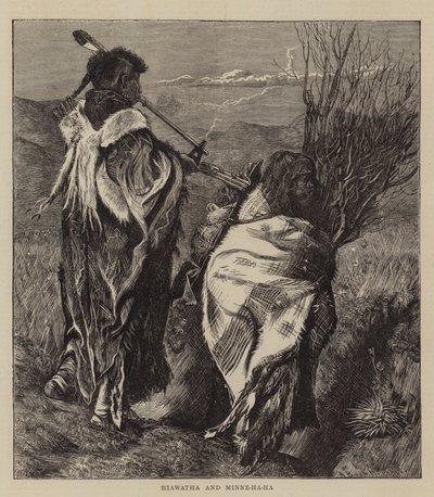 Hiawatha i Minne-ha-ha autorstwa Arthur Boyd Houghton