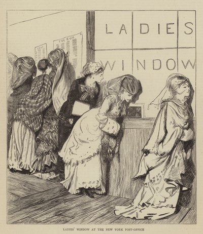 Okno dla pań w nowojorskim urzędzie pocztowym autorstwa Arthur Boyd Houghton