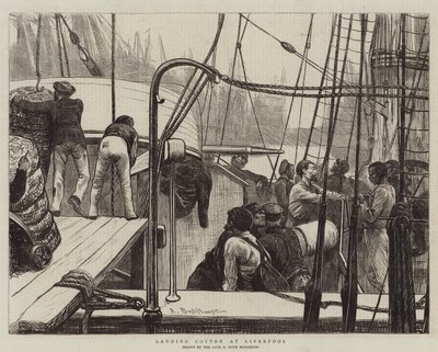 Lądowanie bawełny w Liverpoolu autorstwa Arthur Boyd Houghton