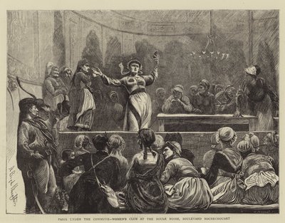 Paryż pod Komuną, Klub Kobiet przy Boule Noire, Boulevard Rochechouart autorstwa Arthur Boyd Houghton