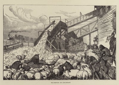 Prowadzenie świń w Cincinnati autorstwa Arthur Boyd Houghton