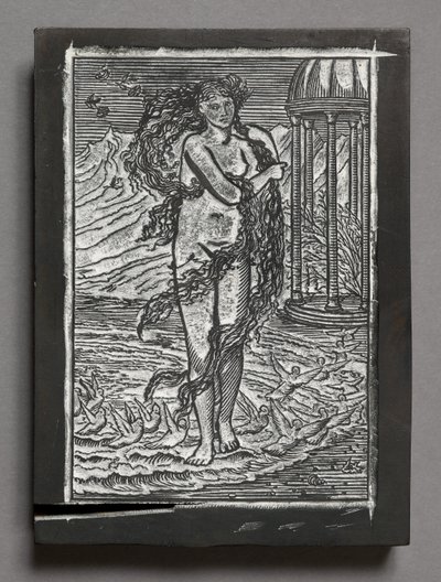 Historia Kupidyna i Psyche - Wenus, wg Edwarda Coleya Burne-Jonesa (grawerowany drewniany klocek) autorstwa Arthur Burgess