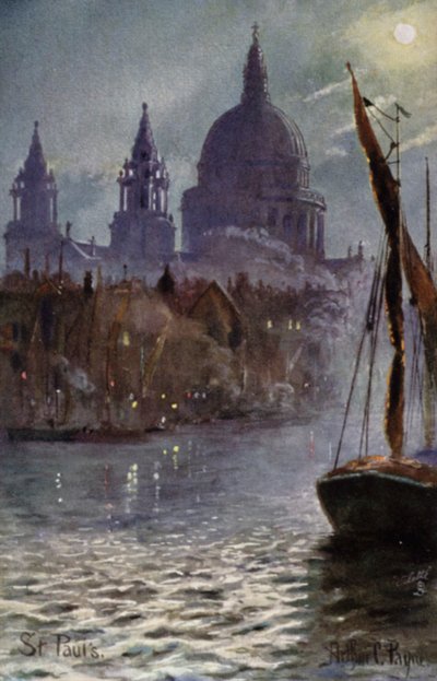 Katedra św. Pawła z Tamizy w Londynie autorstwa Arthur Charles Payne