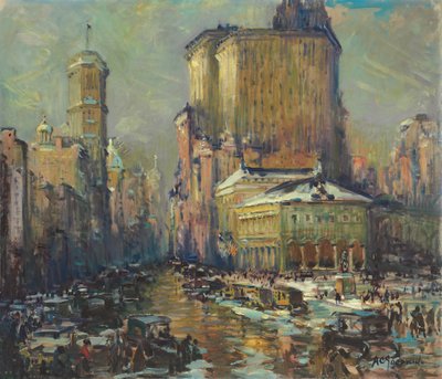 Herald Square, Nowy Jork (olej na płótnie) autorstwa Arthur Clifton Goodwin