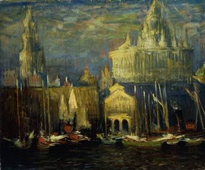 Nabrzeże w Nowym Jorku autorstwa Arthur Clifton Goodwin