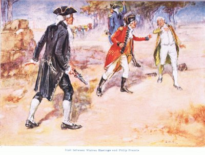 Pojedynek między Warren Hastings i Philip Francis 1780AD autorstwa Arthur David McCormick