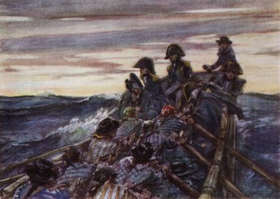Nelson na otwartej łodzi na Bałtyku dołącza do floty autorstwa Arthur David McCormick