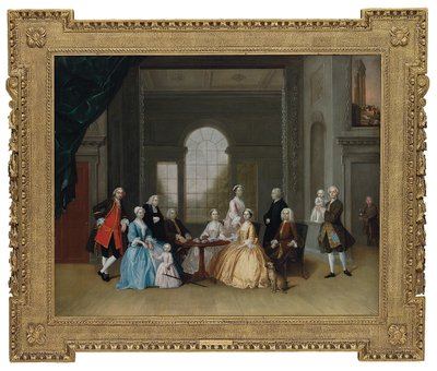 Portret grupowy Johna Offleya Crewe i jego rodziny autorstwa Arthur Devis