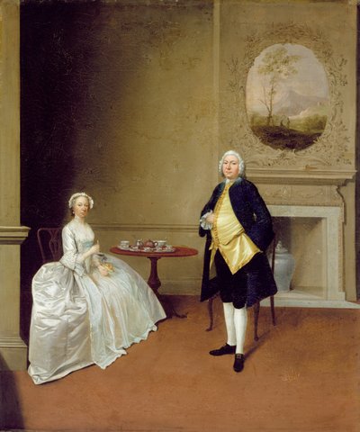 Pan i pani Hill, ok. 1750-51 (olej na płótnie) autorstwa Arthur Devis