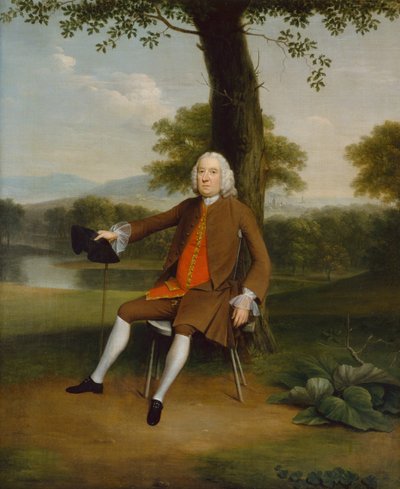 Portret siedzącego dżentelmena (olej na płótnie) autorstwa Arthur Devis