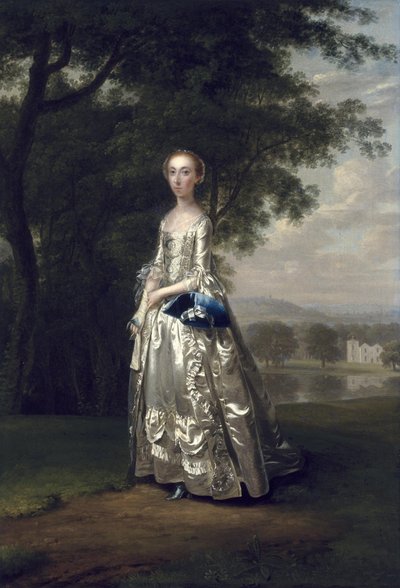 Portret damy na tle krajobrazu autorstwa Arthur Devis