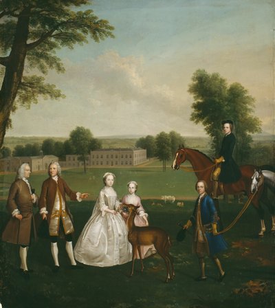Thomas Lister i rodzina w Gisburne Park, 174041. autorstwa Arthur Devis