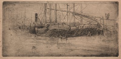 Przesuń się wzdłuż rzeki Cuyahoga, 1887. autorstwa Arthur E. Schneider.