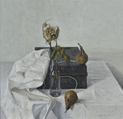 Pudełko i zgniłe gruszki, 1990 autorstwa Arthur Easton