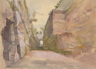 Cięcie na linii kolejowej Manchester i Liverpool autorstwa Arthur Fitzwilliam Tait
