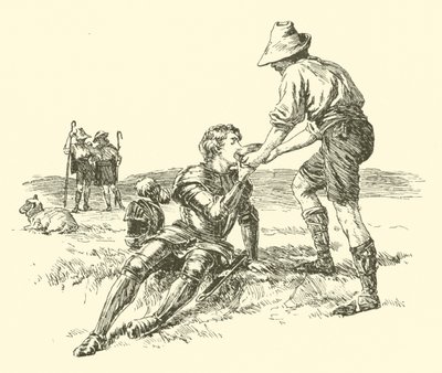 Sir Calidore, rycerz uprzejmości, The Quest Of The Blatant Beast (rycina) autorstwa Arthur George Walker