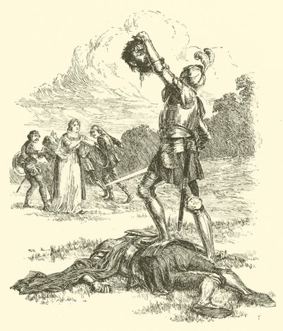 Przygody Sir Artegalla, Tyrana Grantorto (rycina) autorstwa Arthur George Walker