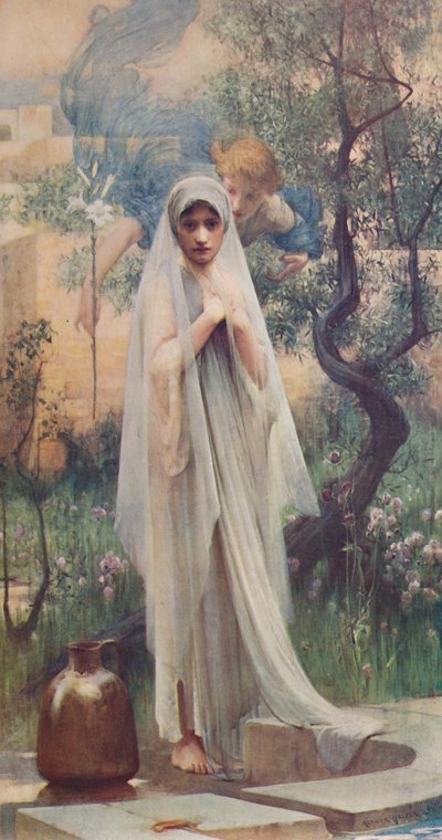 Zwiastowanie, 1892, ok. 1900 autorstwa Arthur Hacker