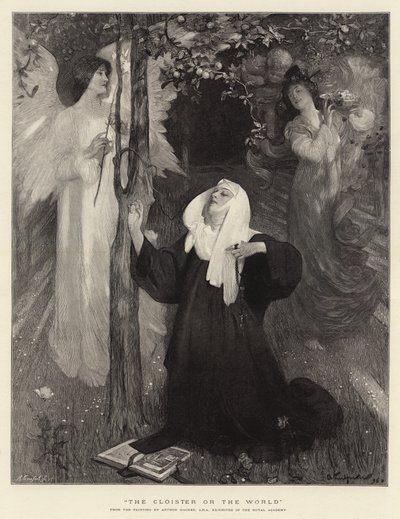 Klasztor lub świat autorstwa Arthur Hacker