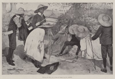 Pielgrzymi z Canterbury, autor: E. Nesbit autorstwa Arthur Herbert Buckland