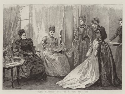 Kupowanie materiałów do ślubnej Trousseau autorstwa Arthur Hopkins