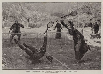 Niepowstrzymani entuzjaści, tenis na śniegu autorstwa Arthur Hopkins