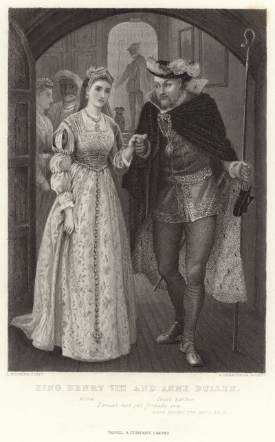 Król Henryk VIII i Anna Bullen, król Henryk VIII, akt I, Sc IV autorstwa Arthur Hopkins