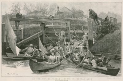 W drodze do Henley - scena w Cookham Lock autorstwa Arthur Hopkins