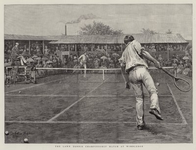 Mecz o mistrzostwo tenisa ziemnego na Wimbledonie autorstwa Arthur Hopkins