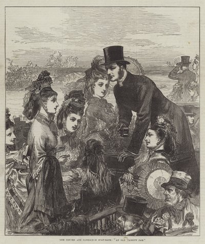 Oxford i Cambridge Boat-Race, stare wiosło uniwersyteckie autorstwa Arthur Hopkins