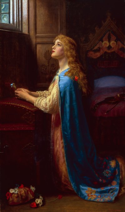 „Nie zapomnij o mnie” (olej na płótnie) autorstwa Arthur Hughes