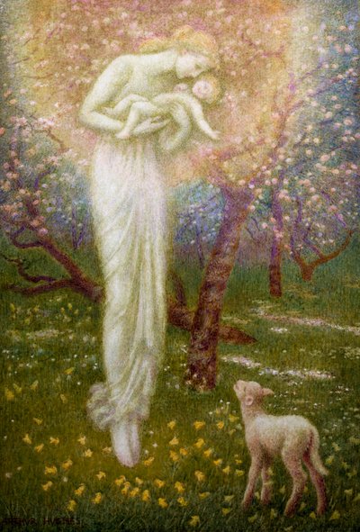 Mała owieczko, kto cię stworzył (obraz) autorstwa Arthur Hughes