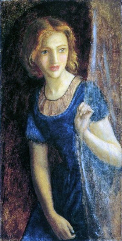 Mariana przy oknie, 1865-67 autorstwa Arthur Hughes