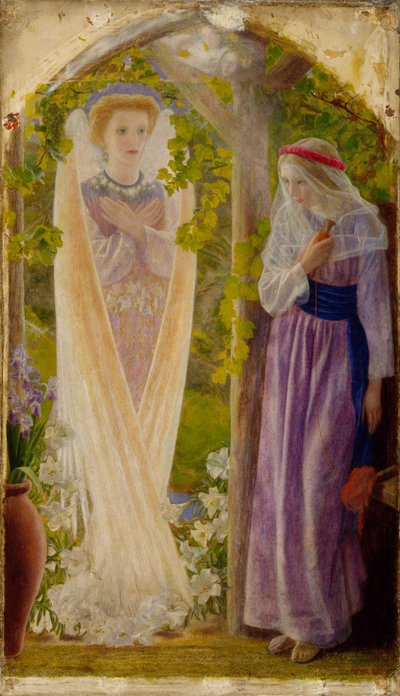 Zwiastowanie, 1858 autorstwa Arthur Hughes