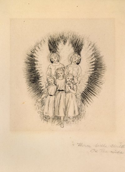 Troje małych dzieci na szerokiej, szerokiej Ziemi, koniec XIX wieku autorstwa Arthur Hughes